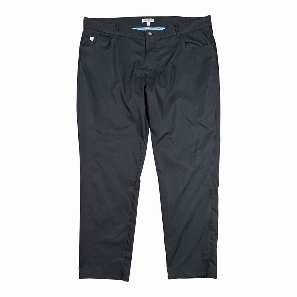 Peter Millar EB66 Pants Men 42x30 Classic Fit Black Performance Stretch Golf EUC